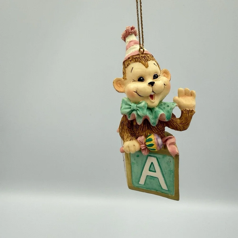 Lot of 3 Monkey‎ Ornaments Christmas Holiday Tree Sock Monkey Hanging